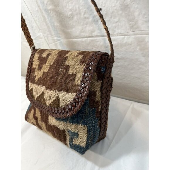 L. J. Simone Kilim wool Aztec SouthwesternTapestry  Purse new - Picture 4 of 15